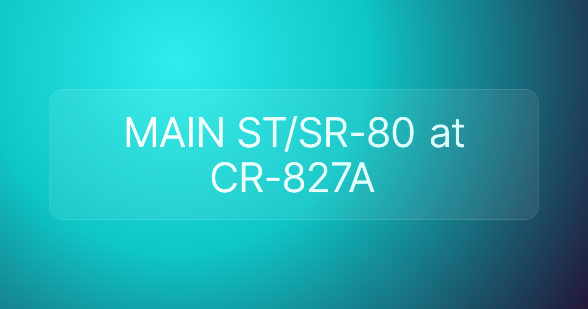 MAIN ST/SR-80 at CR-827A