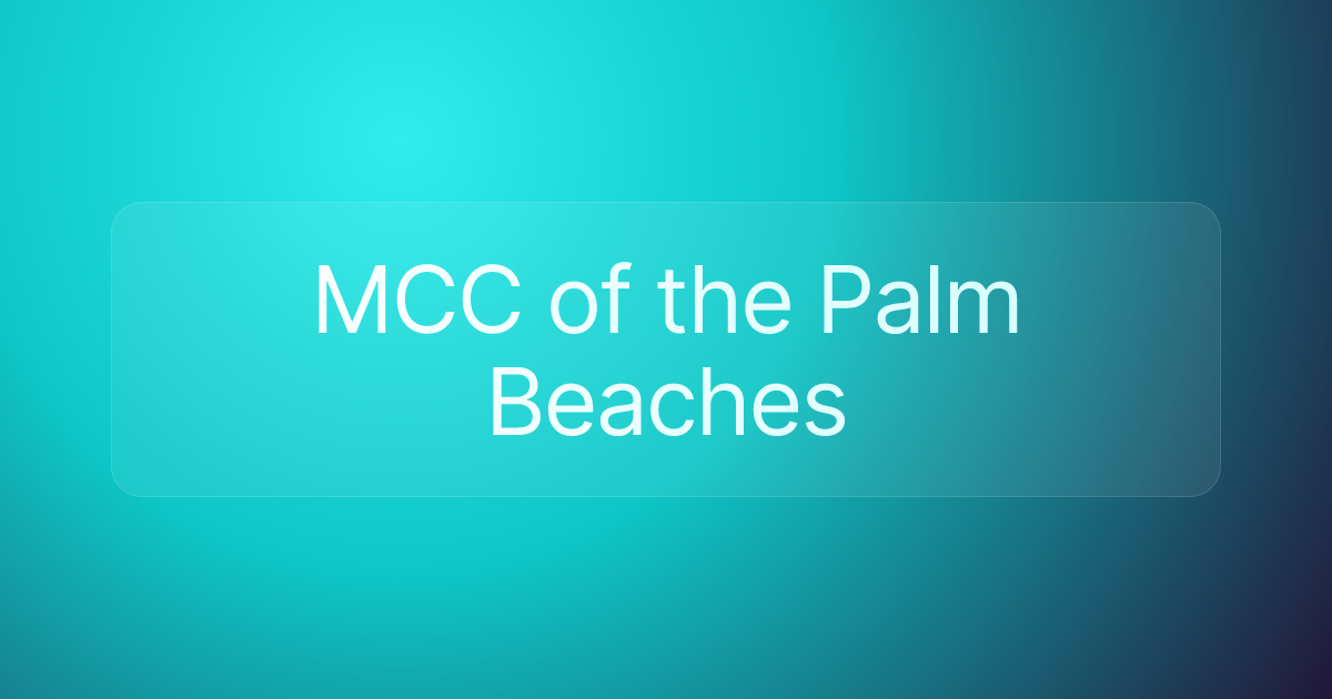 MCC of the Palm Beaches