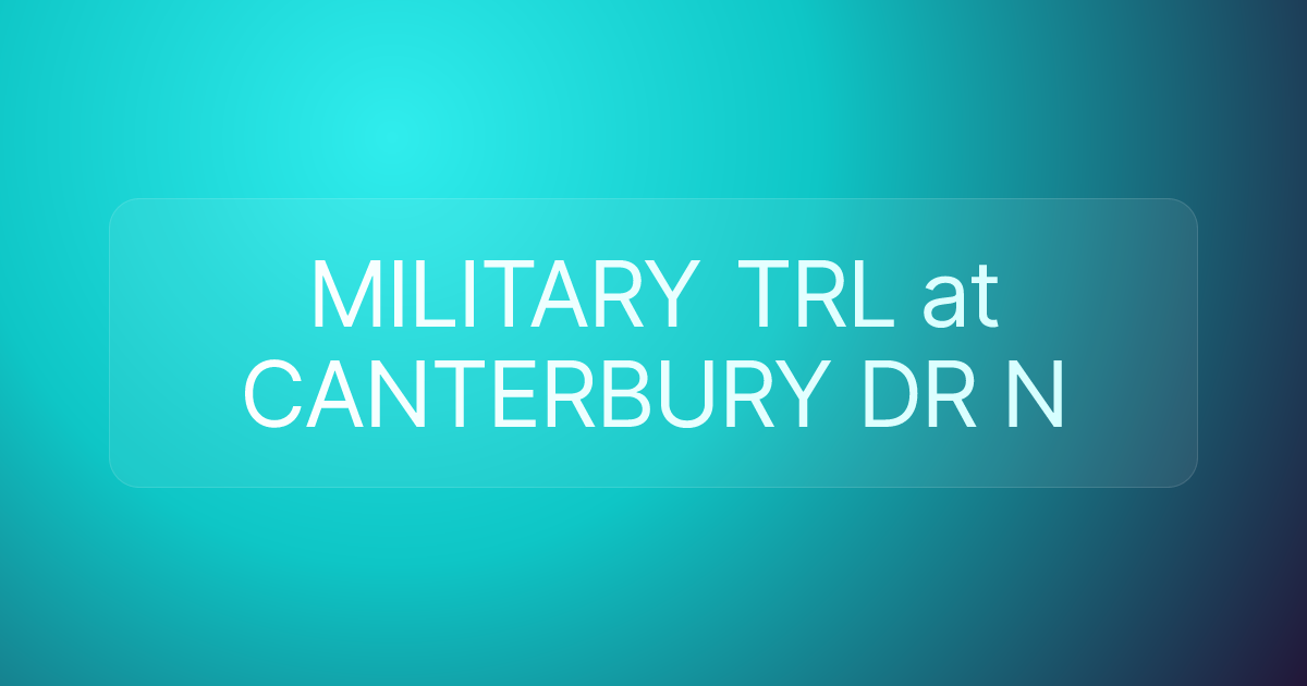 MILITARY TRL at CANTERBURY DR N