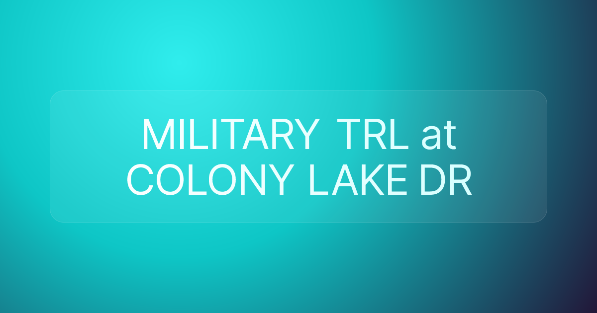 MILITARY TRL at COLONY LAKE DR