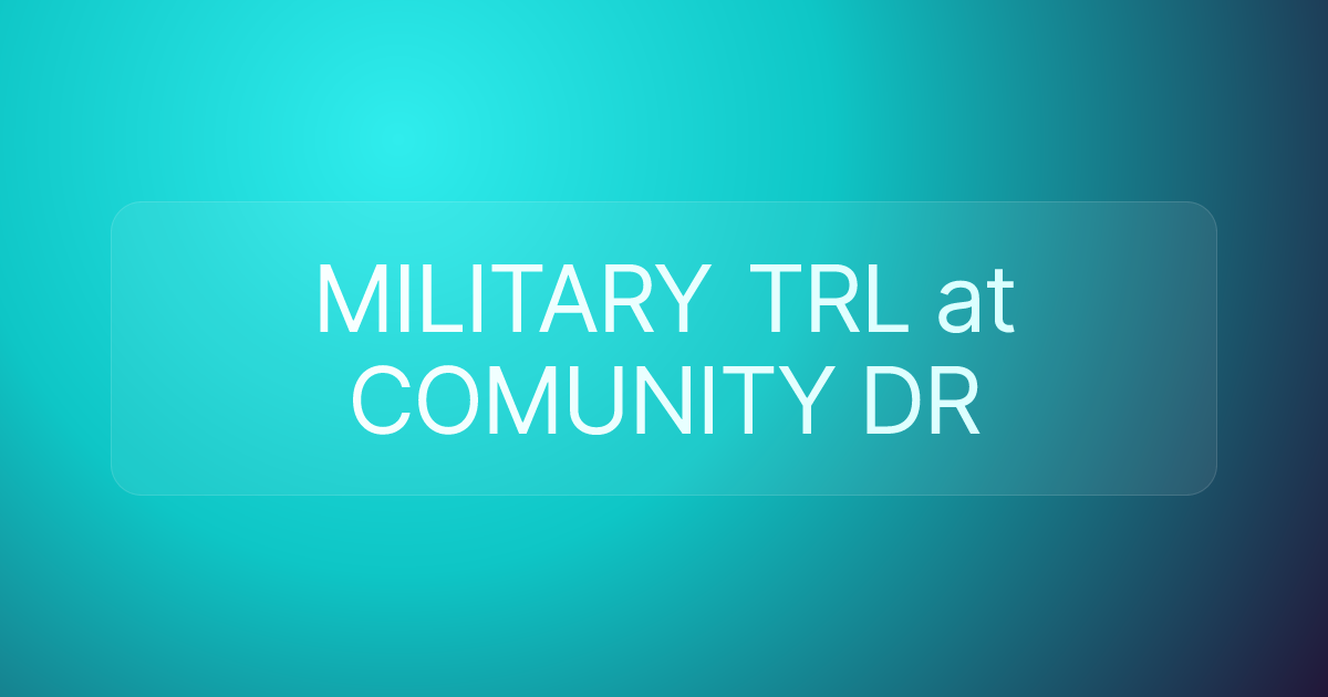 MILITARY TRL at COMUNITY DR