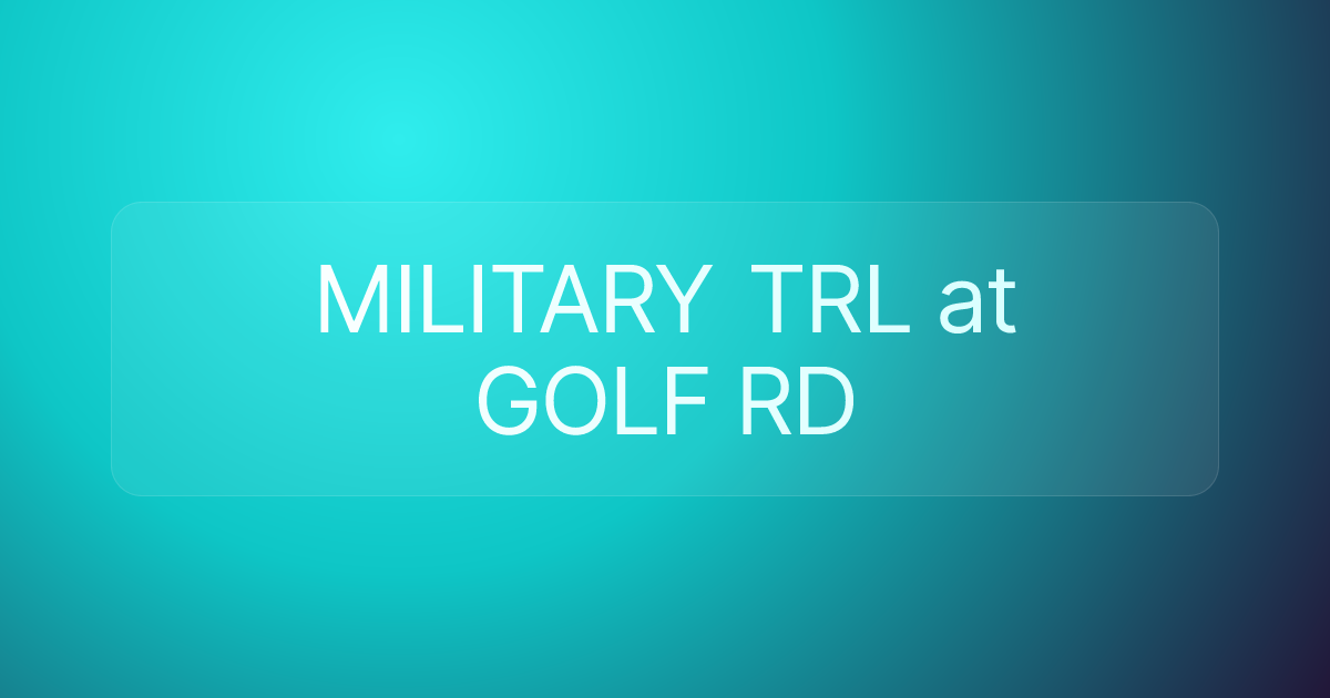 MILITARY TRL at GOLF RD