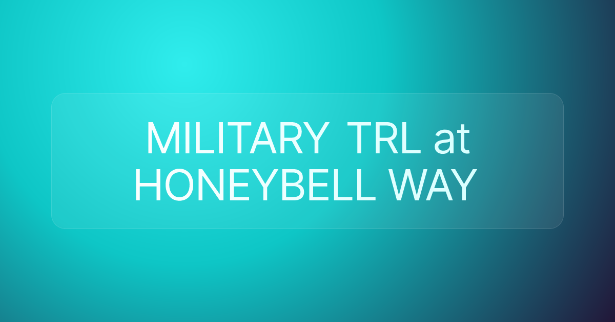 MILITARY TRL at HONEYBELL WAY
