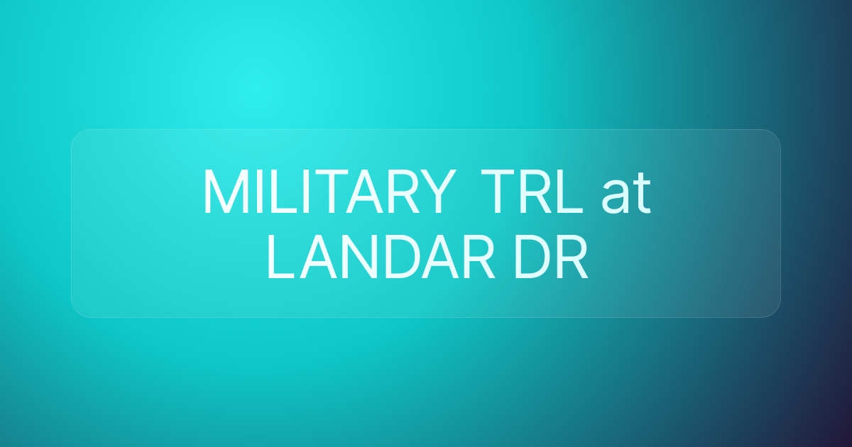 MILITARY TRL at LANDAR DR