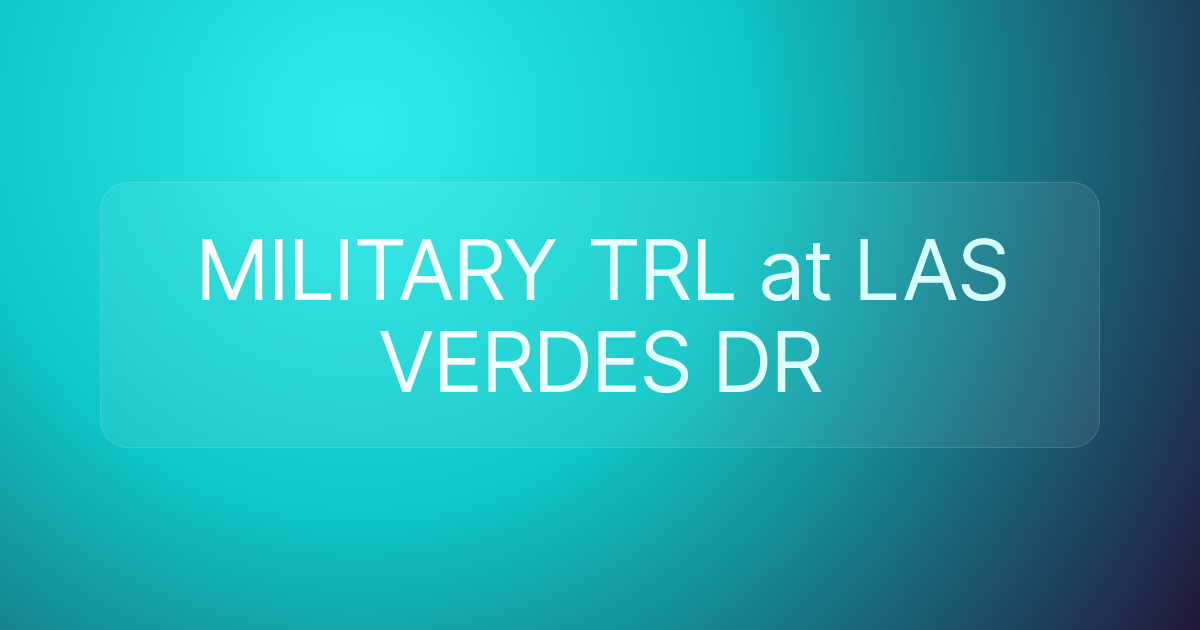 MILITARY TRL at LAS VERDES DR