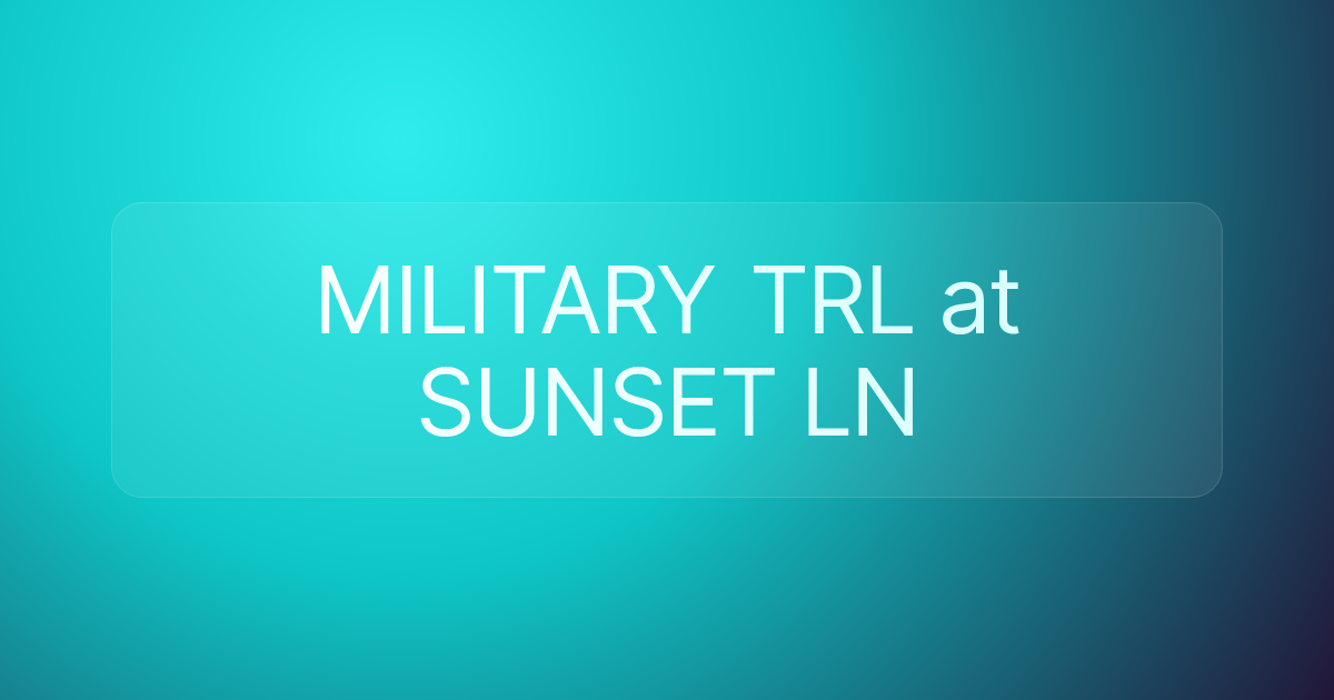 MILITARY TRL at SUNSET LN