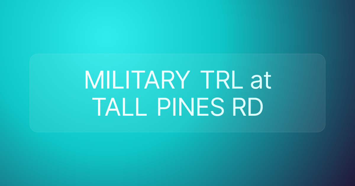 MILITARY TRL at TALL PINES RD