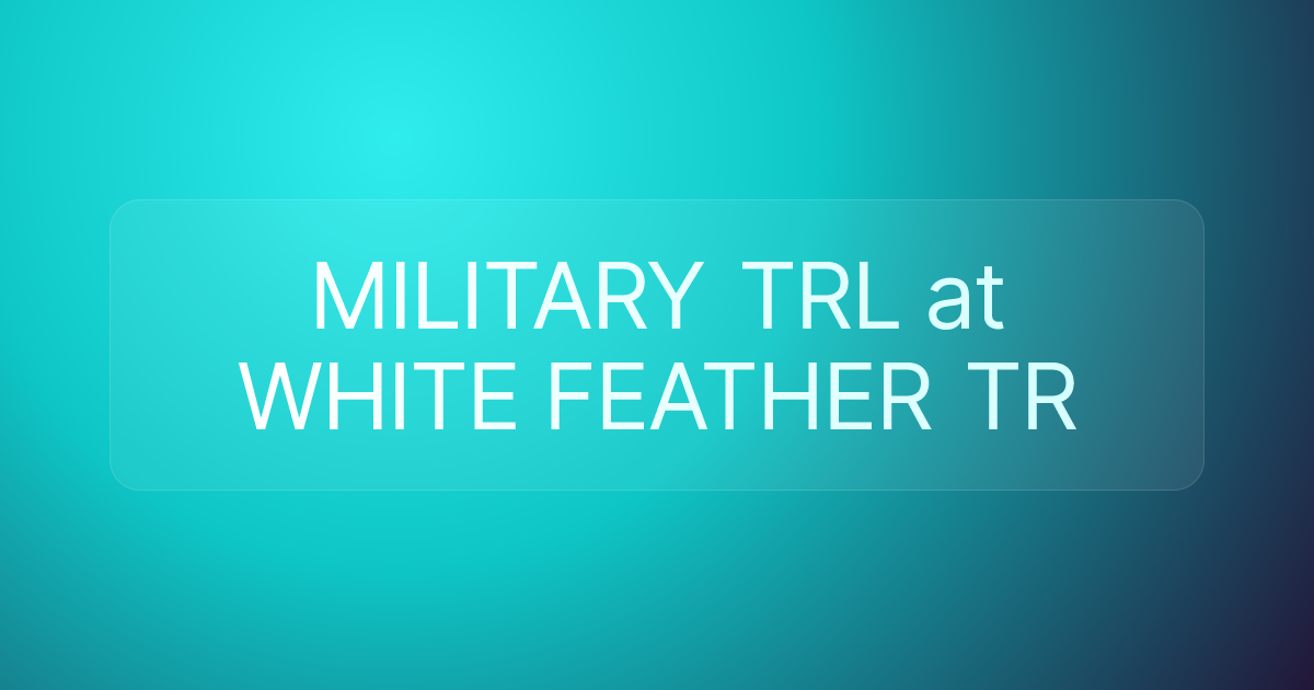 MILITARY TRL at WHITE FEATHER TR