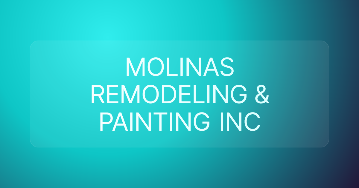 MOLINAS REMODELING & PAINTING INC