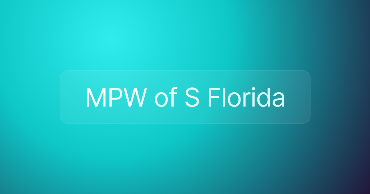 MPW of S Florida