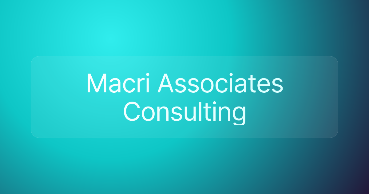 Macri Associates Consulting