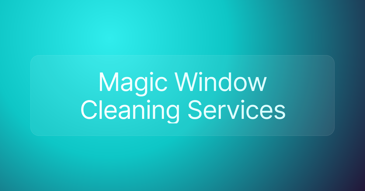Magic Window Cleaning Services