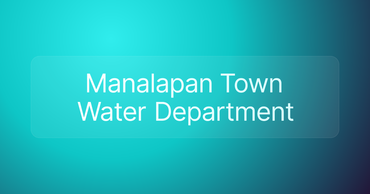 Manalapan Town Water Department