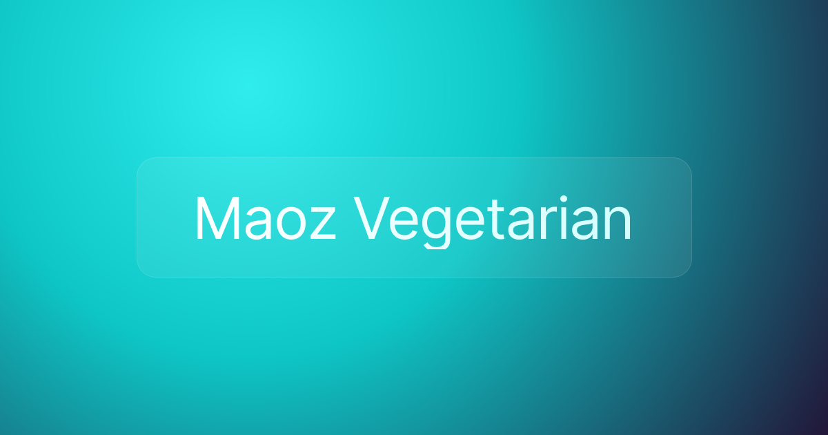 Maoz Vegetarian