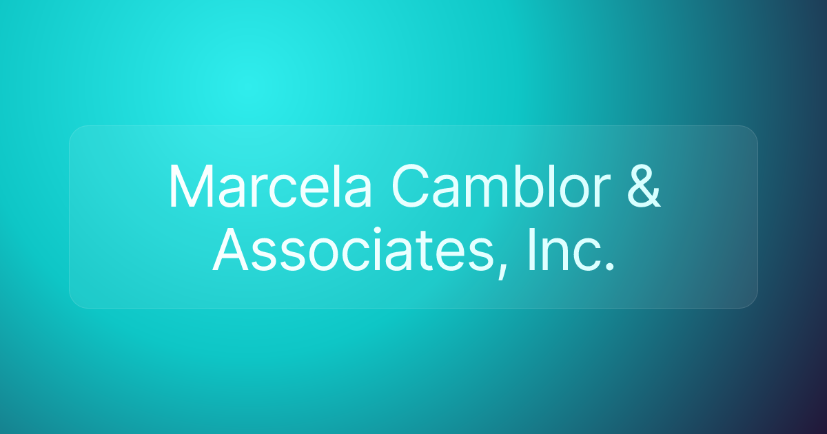 Marcela Camblor & Associates, Inc.