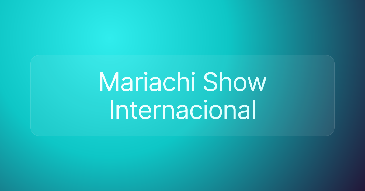 Mariachi Show Internacional