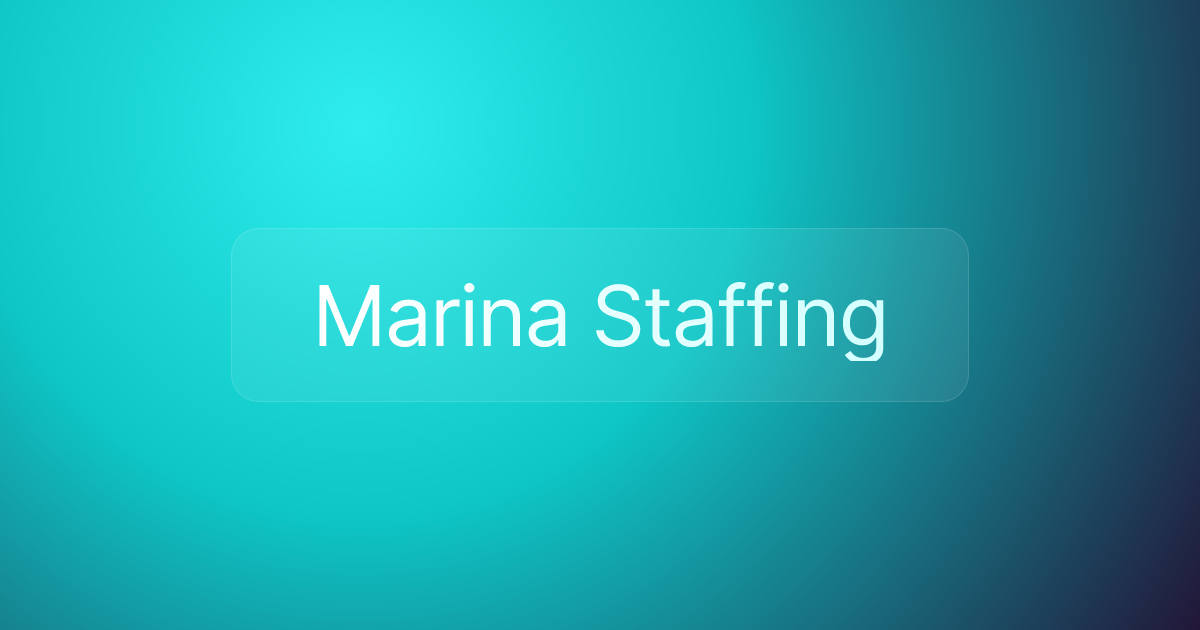 Marina Staffing