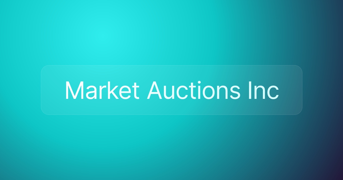 Market Auctions Inc