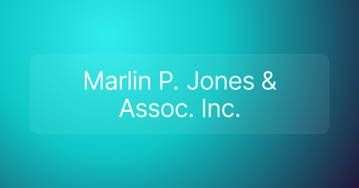 Marlin P. Jones & Assoc. Inc.