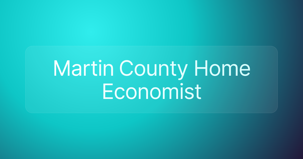 Martin County Home Economist