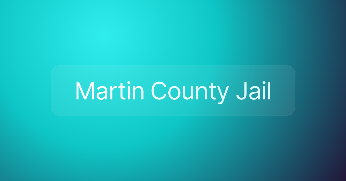 Martin County Jail