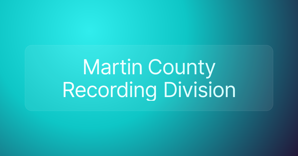 Martin County Recording Division