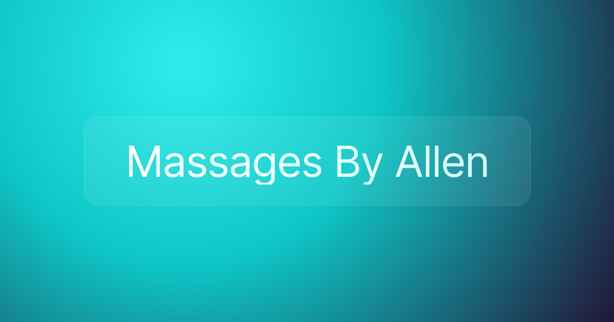 Massages By Allen