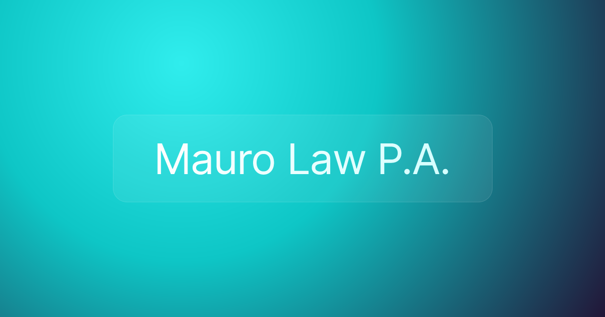 Mauro Law P.A.