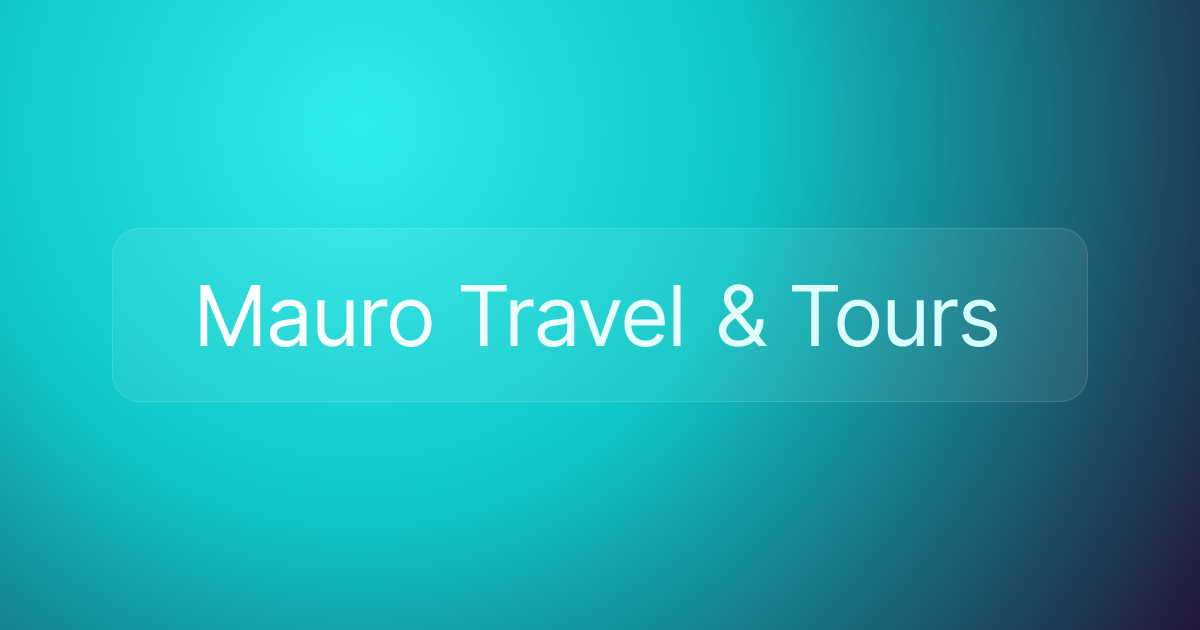 Mauro Travel & Tours