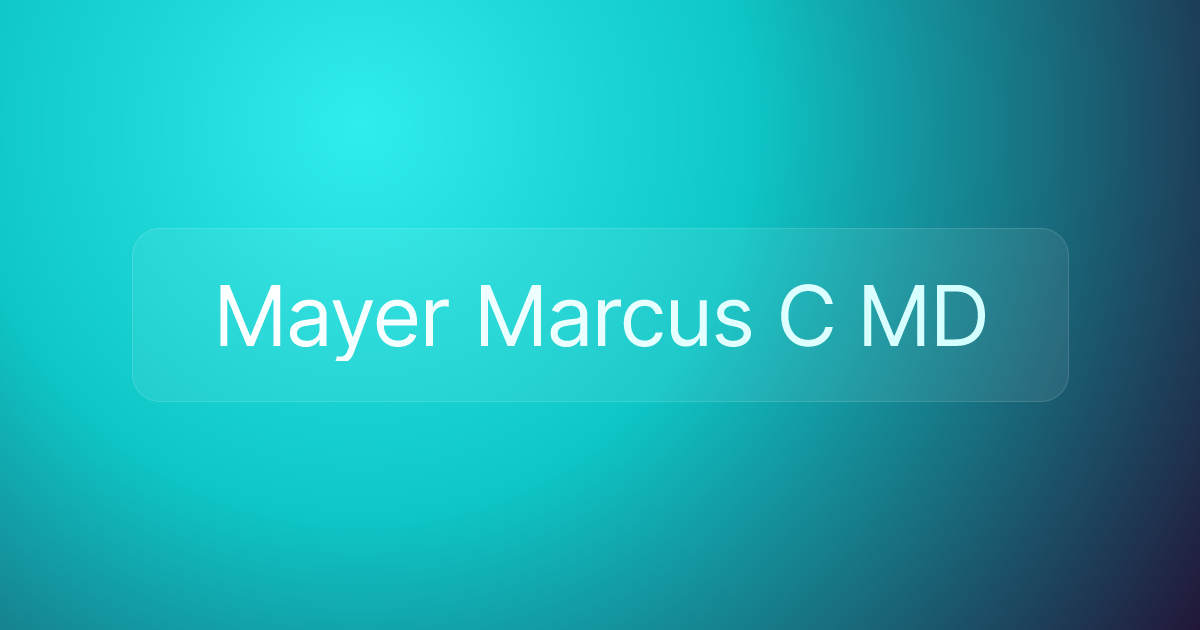 Mayer Marcus C MD