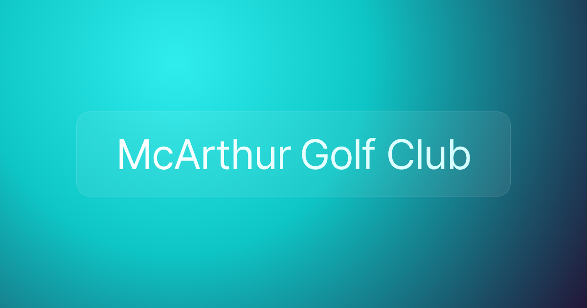McArthur Golf Club