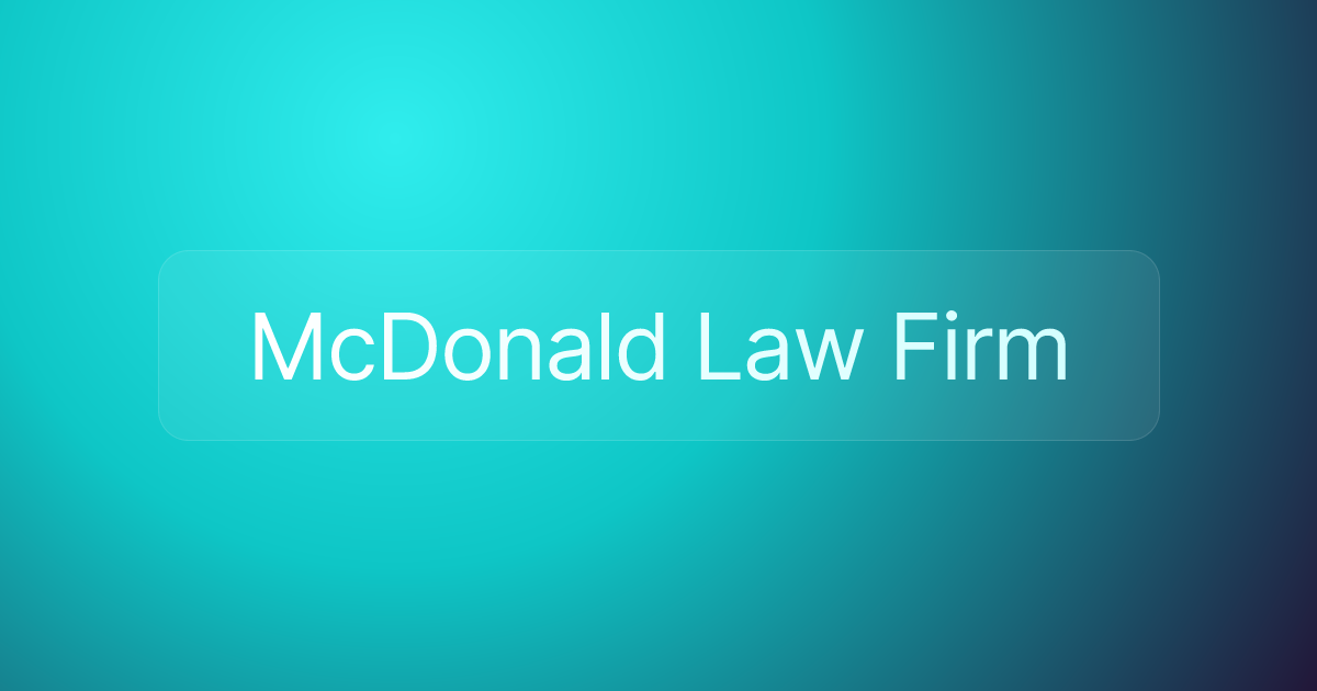 McDonald Law Firm