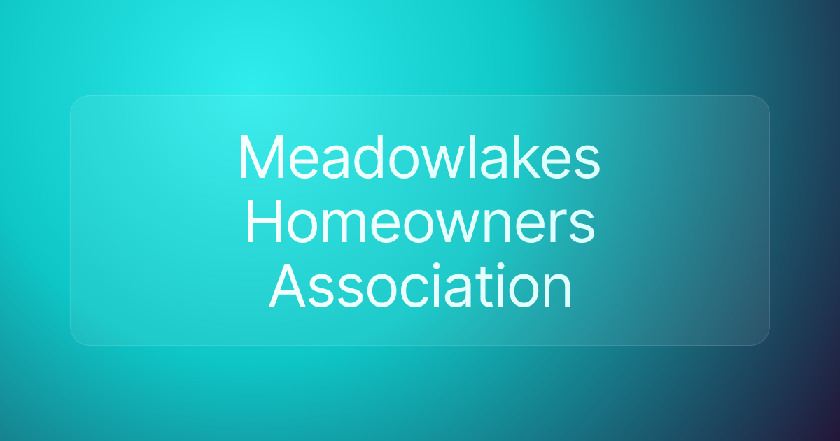 Meadowlakes Homeowners Association