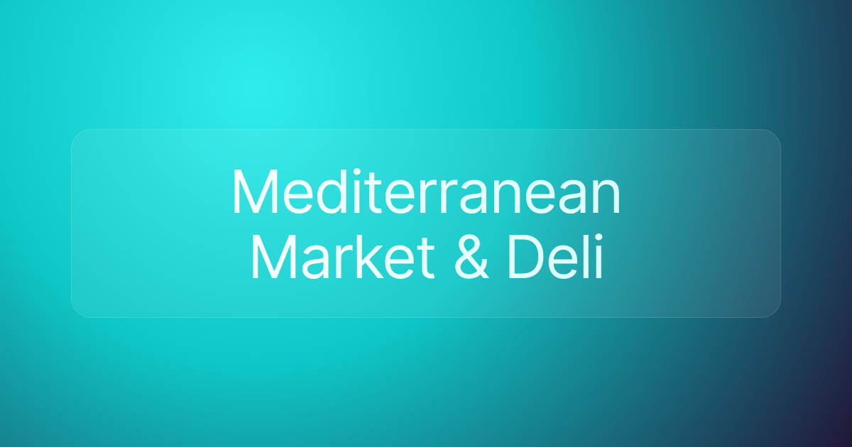 Mediterranean Market & Deli