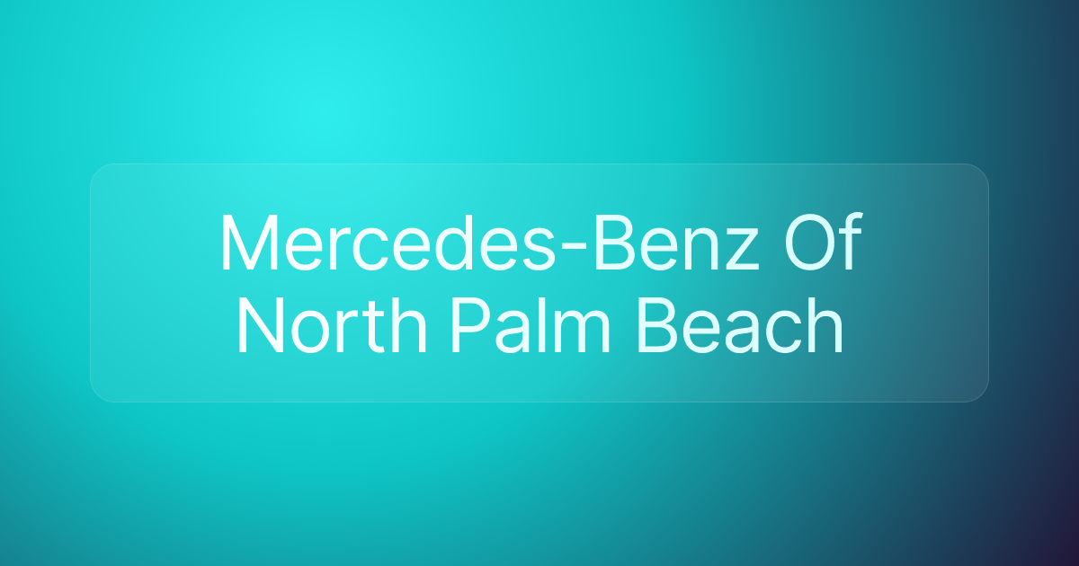 Mercedes-Benz Of North Palm Beach