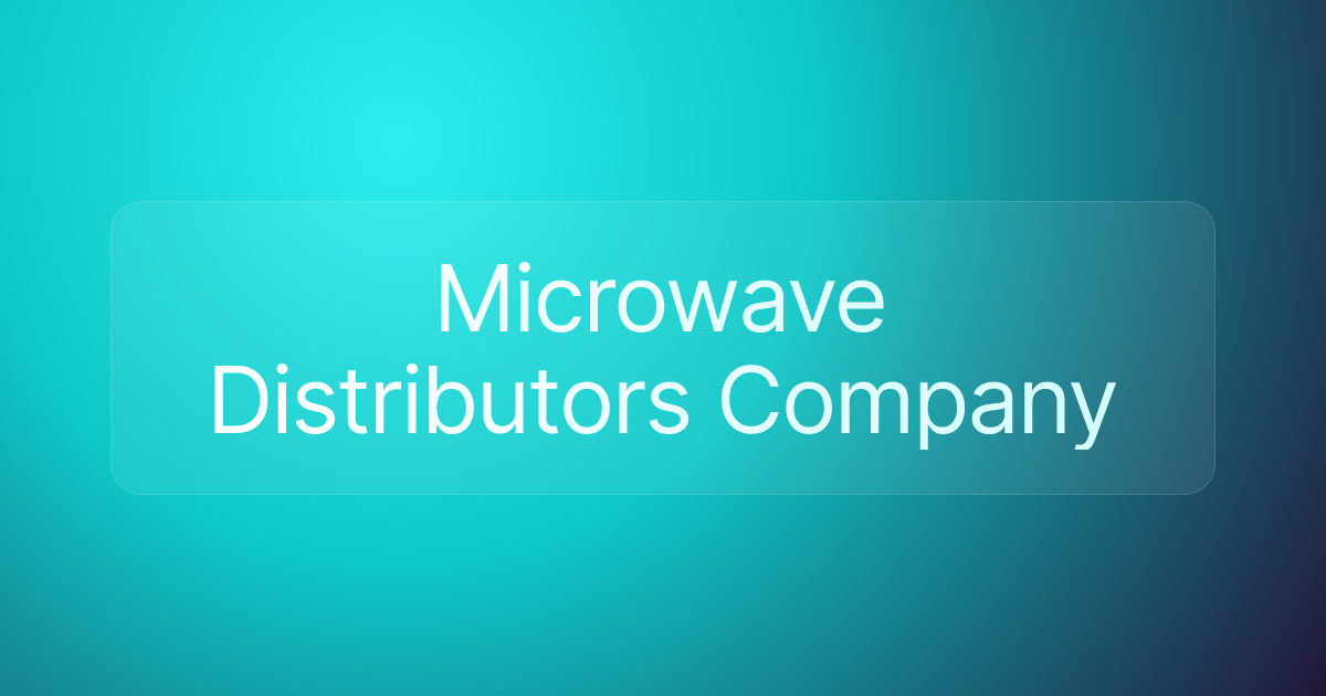 Microwave Distributors Company
