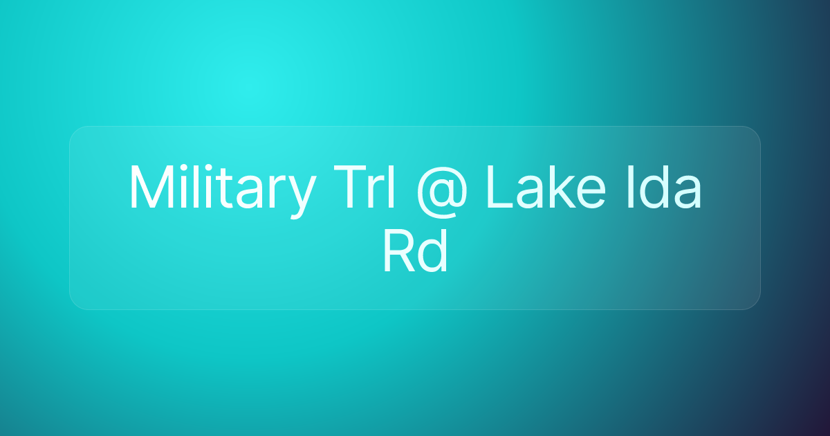 Military Trl @ Lake Ida Rd