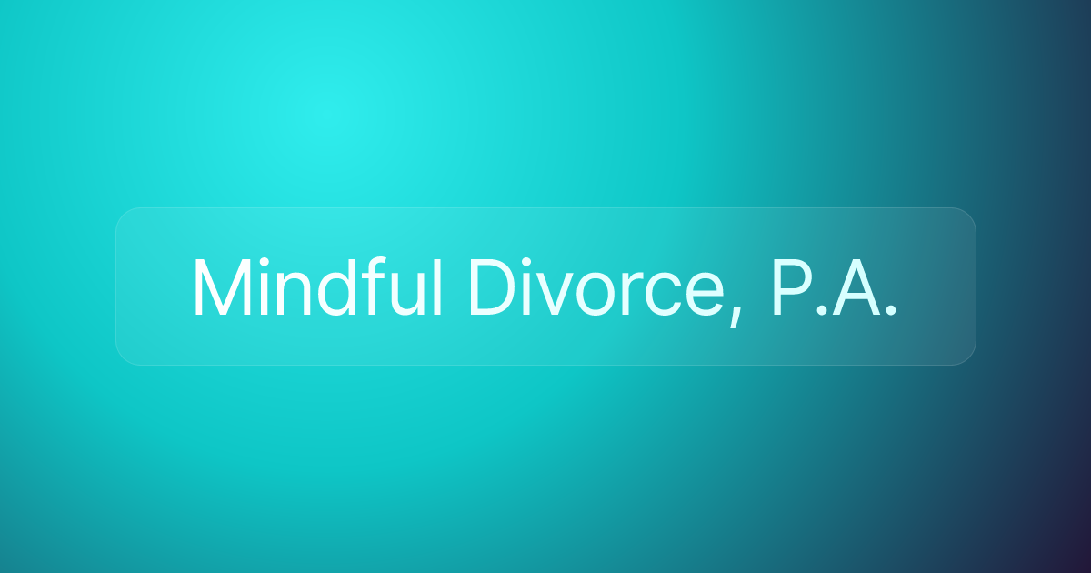 Mindful Divorce, P.A.