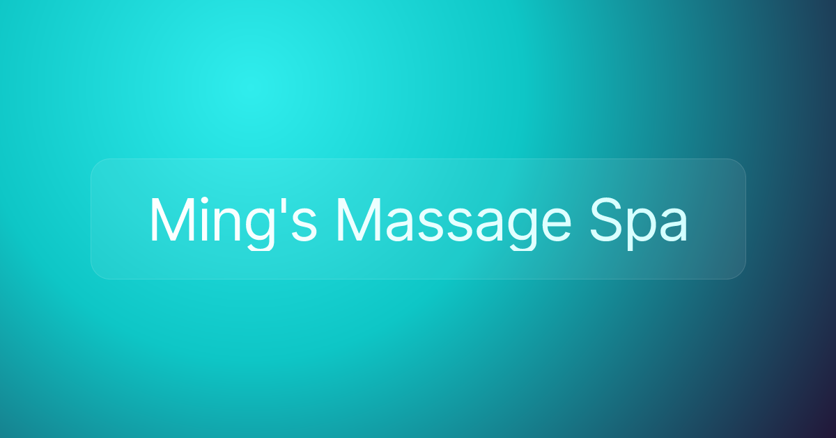 Ming's Massage Spa