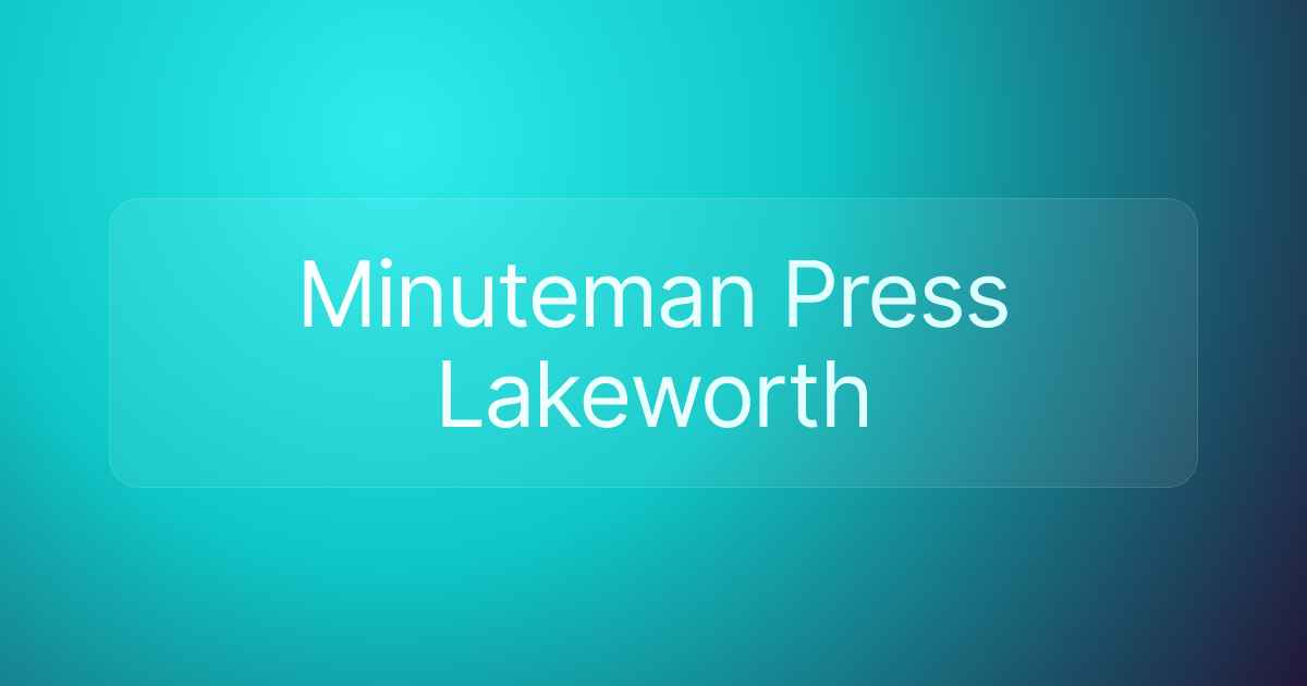 Minuteman Press Lakeworth