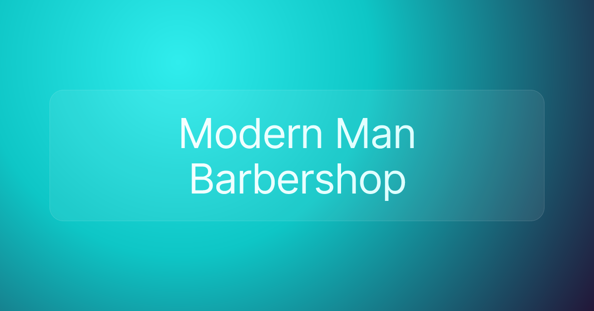 Modern Man Barbershop