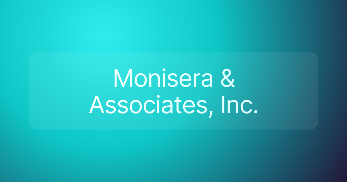 Monisera & Associates, Inc.