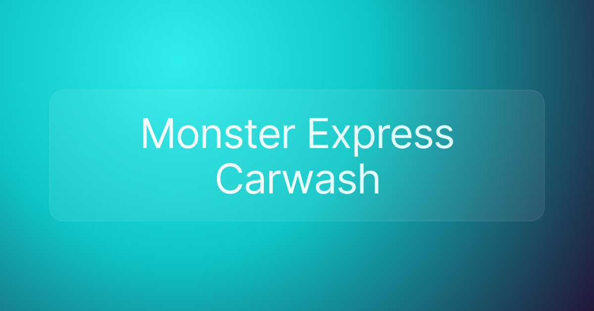Monster Express Carwash