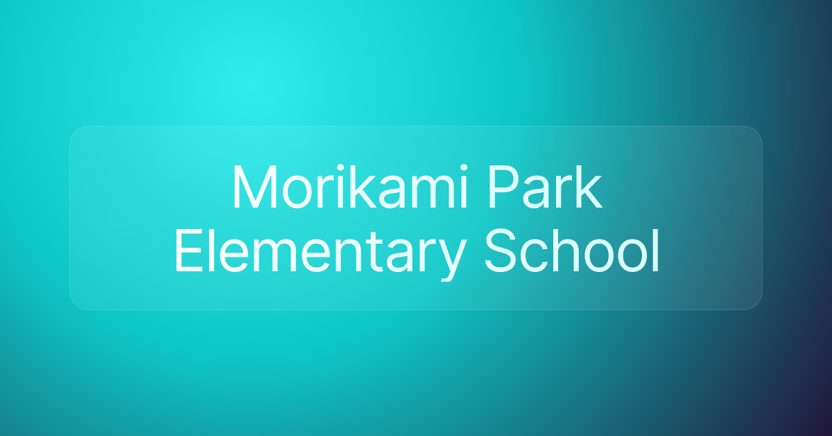 Morikami Park Elementary School
