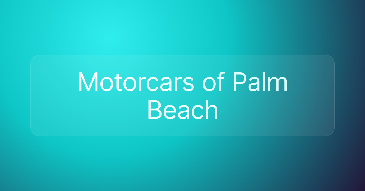 Motorcars of Palm Beach