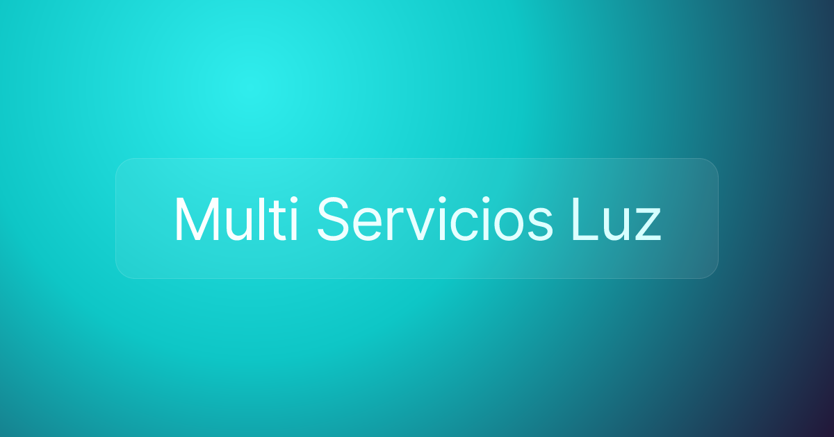 Multi Servicios Luz