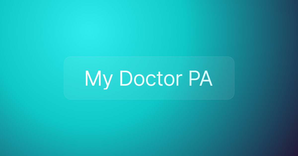My Doctor PA