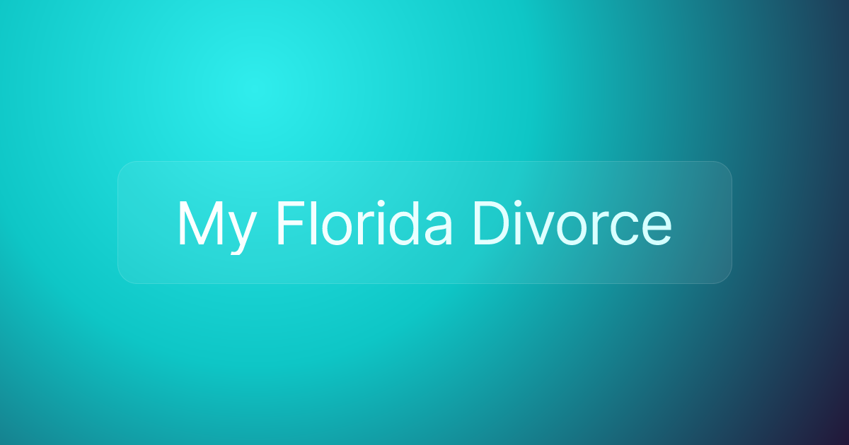 My Florida Divorce