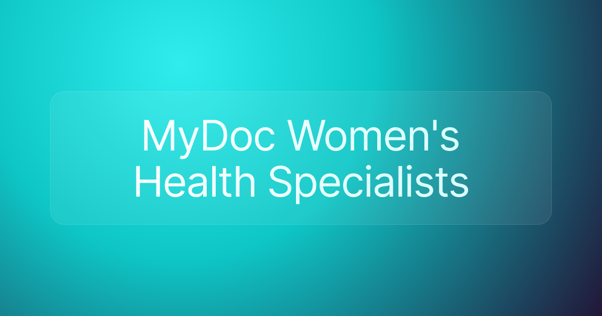 MyDoc Women's Health Specialists