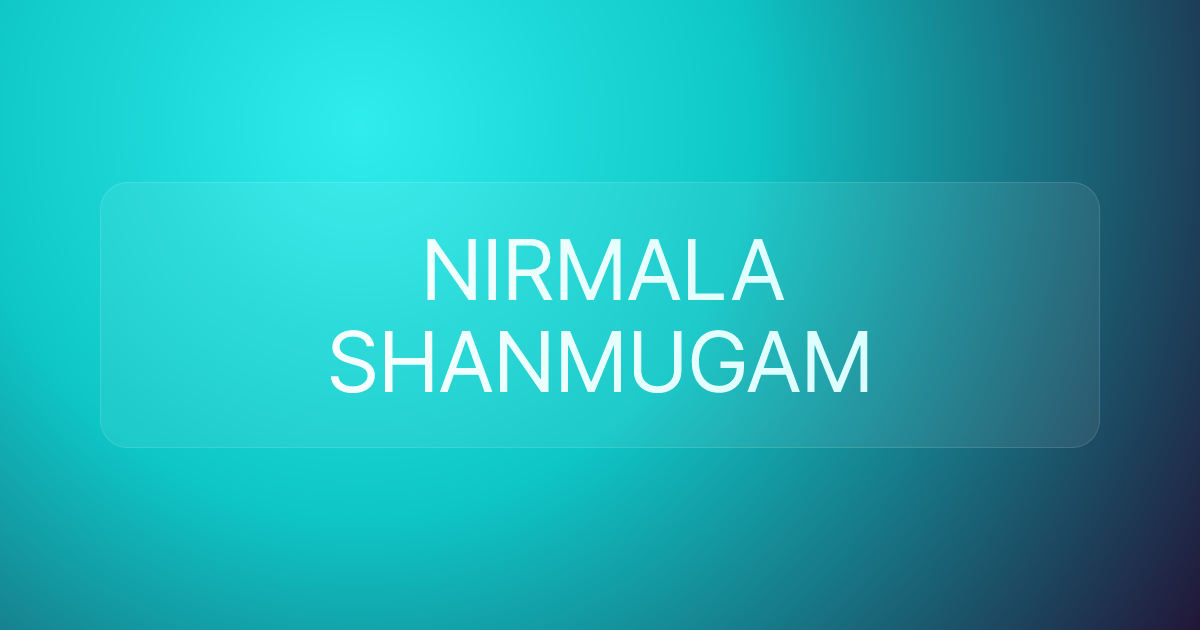 NIRMALA SHANMUGAM